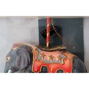 Christmas Ornament Carousel Elephant Ornament Vintage New Smithsonian Museum I
